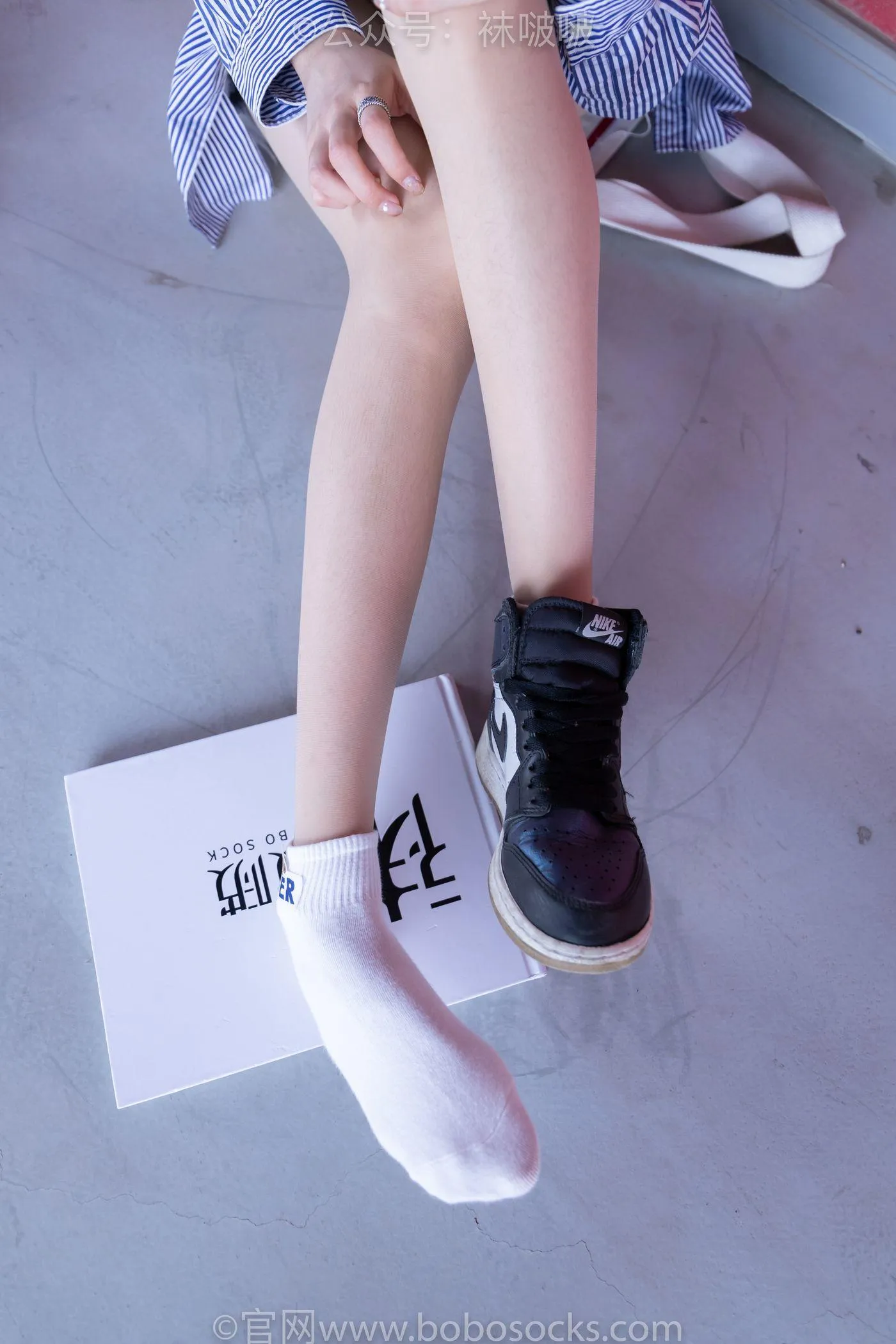 [BoBoSocks袜啵啵]NO.011 稚予-AJ、白色短棉袜、肉丝 [139P]插图8
